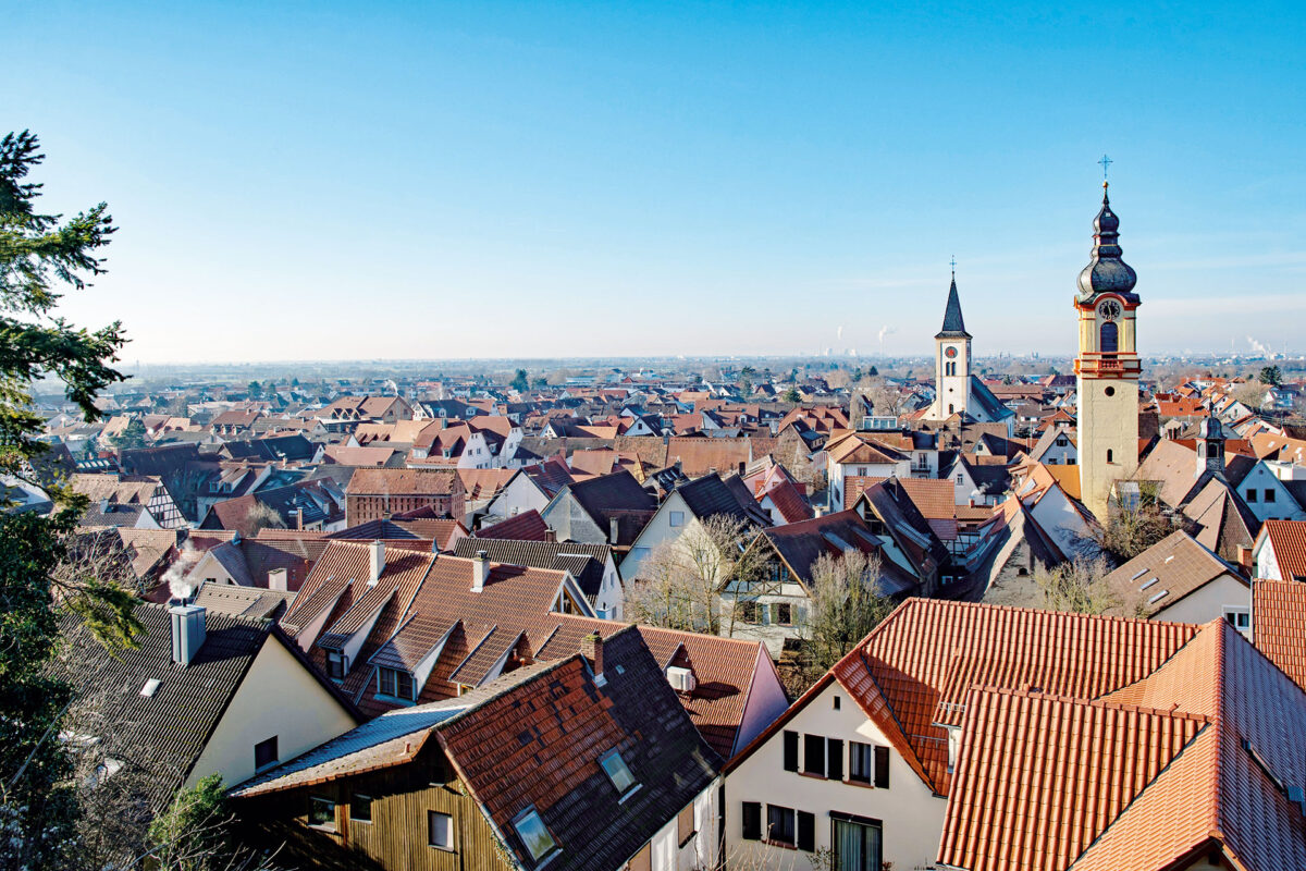 Schriesheim Blick über die Dächer