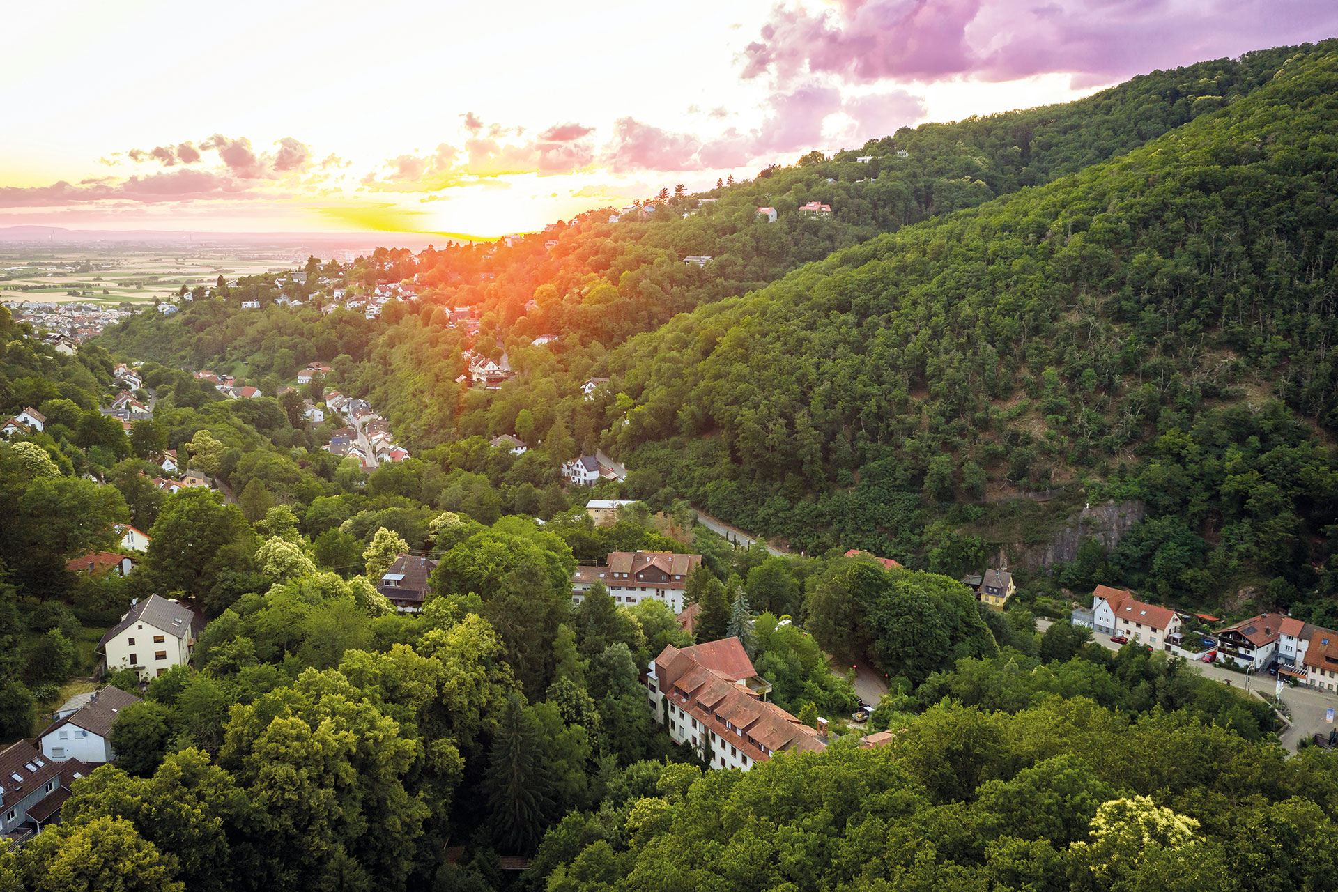 Schriesheim Sonnenuntergang